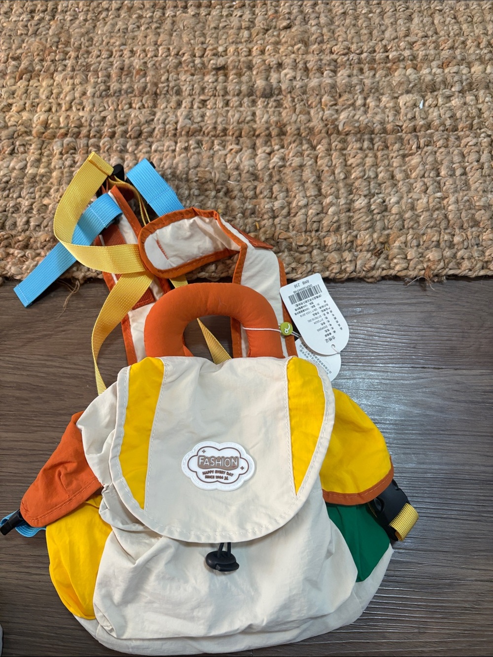 Unlisted Cream, Yellow and Orange Kids Backpack Carrier